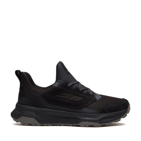 Low Lace Up Sneaker Black Mesh