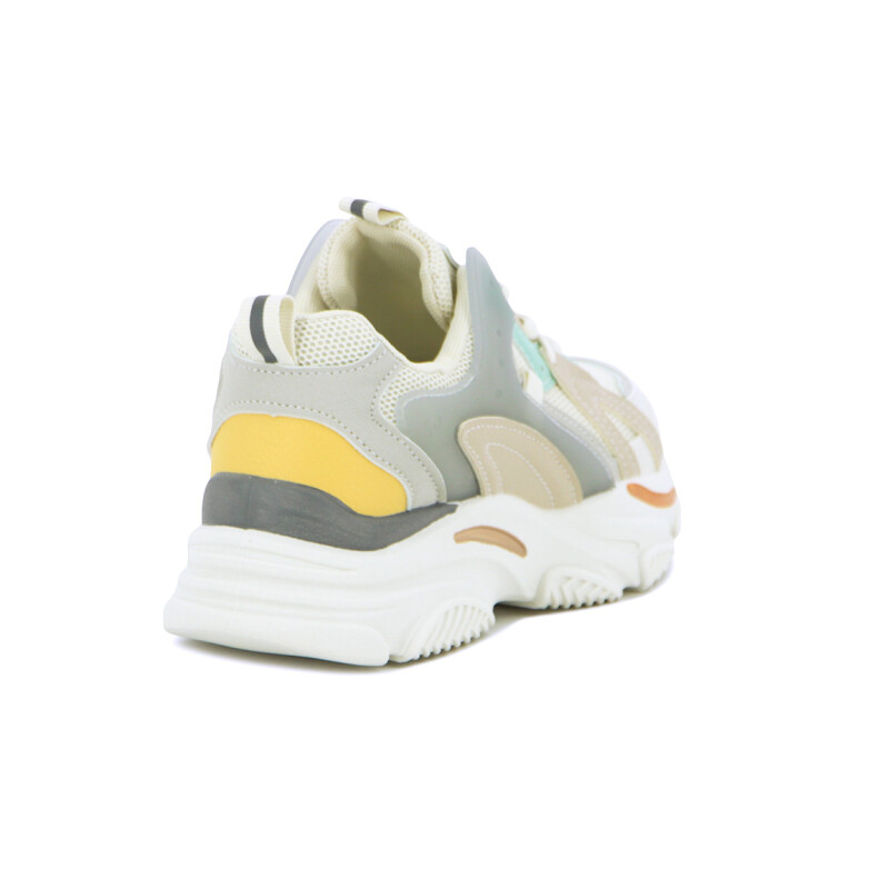 Austral Calzado Casual Ariadna C/Plataforma Acordonado - Gris-Beige Gris-Beige