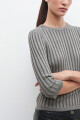 Sweater canale lurex gris