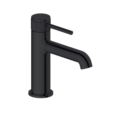 Grifería de lavatorio Monocomando bajo de mesada volante labrado Negro Mate Grifería De Lavatorio Monocomando Bajo De Mesada Volante Labrado Negro Mate