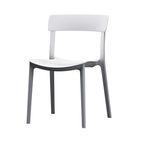 SILLA COMEDOR POLIPROPILENO BLANCO EXT PALMA