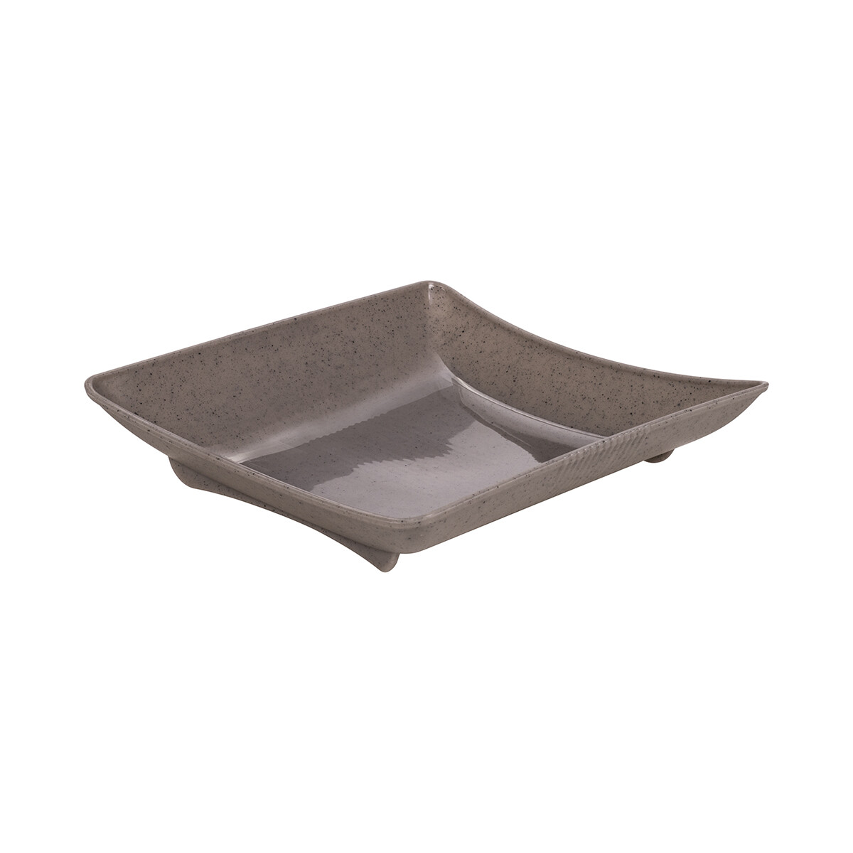 Plato Plástica Gourmet Cuadrado 16,5 cm - GRIS 