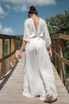 Jazmín largo crep Blanco
