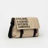Bandolera Daily en efecto cuero rubber Taupe