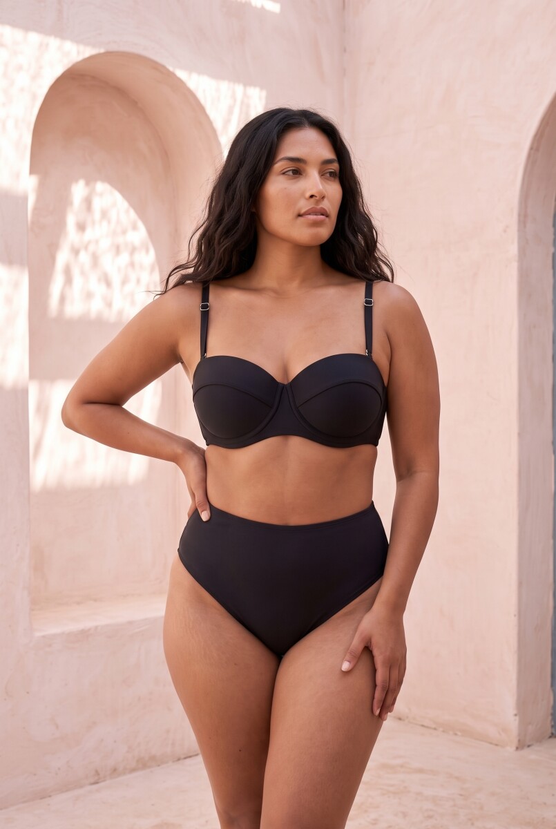 BIKINI TIRO ALTO - NEGRO 