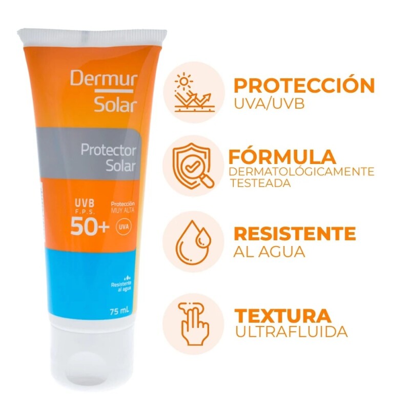 DERMUR SOLAR PROTECTOR FPS 50 75 ML DERMUR SOLAR PROTECTOR FPS 50 75 ML