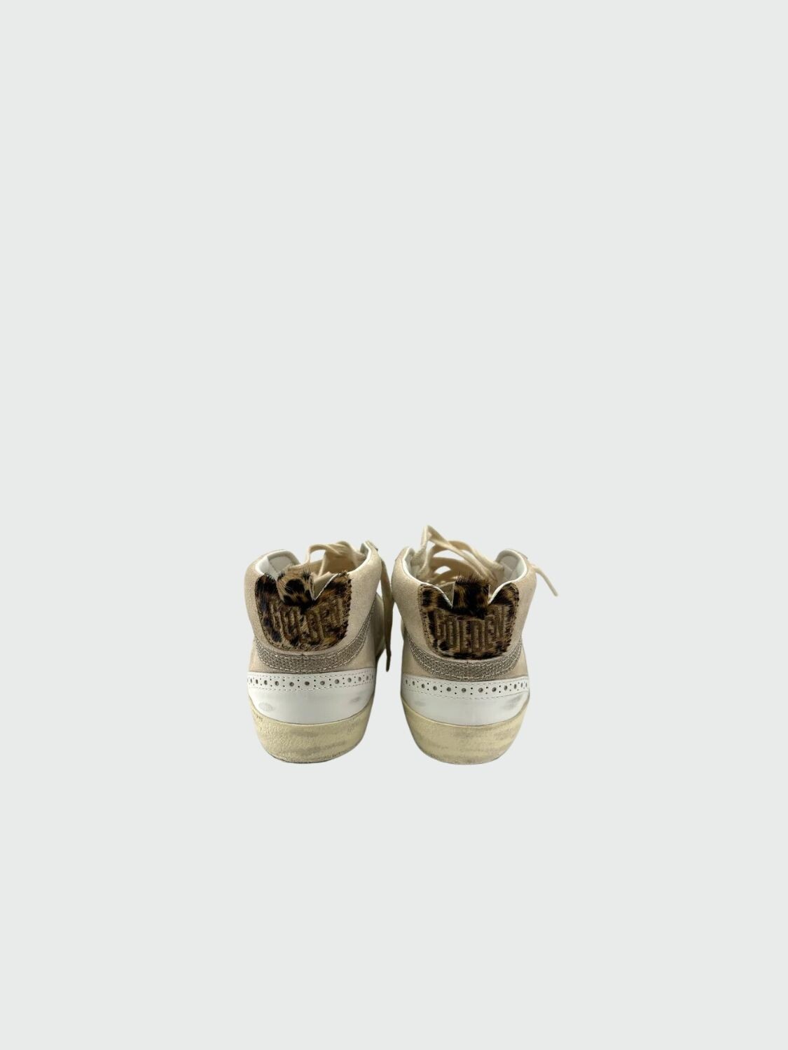 Golden Goose-Botines de cuero, Mid Star Beige