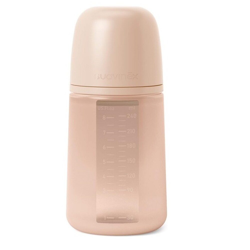 Biberón Silicona Fisiológico Suavinex Essence 240ml rosa
