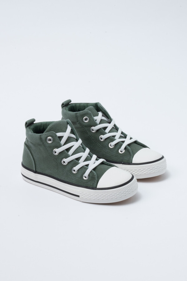 Bota acordonada Verde