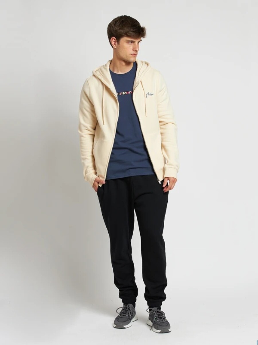 Campera Hombre C/Capucha Alg.C/Felpa Rusty - Crudo 