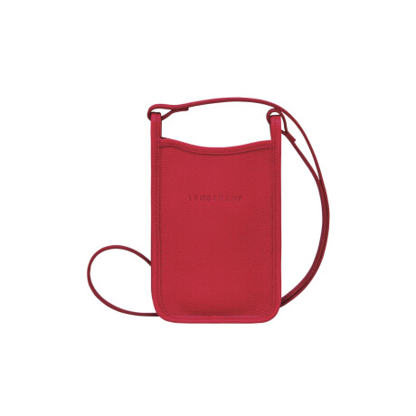 Longchamp -Cartera de cuero, Le foulonné Rojo