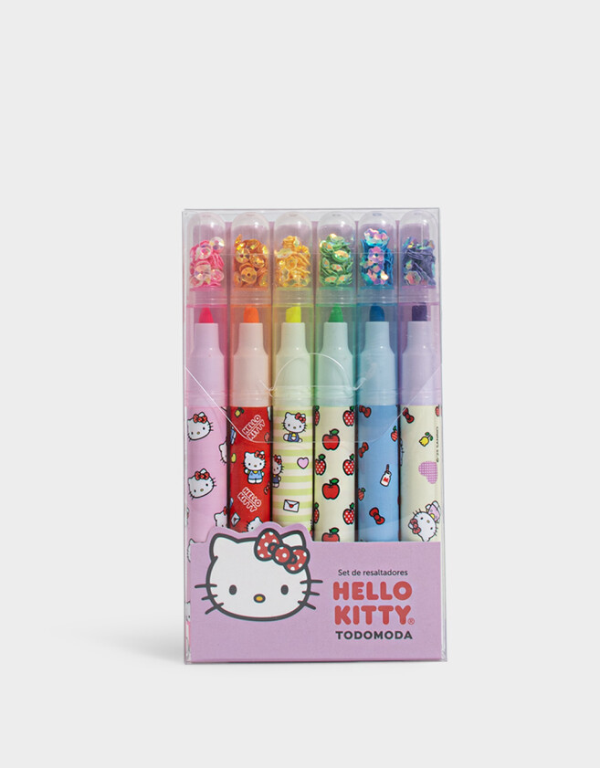 Resaltadores Licencias Set De Resaltadores "hello Kitty" - Combinacion Multicolor