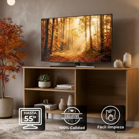 Mueble Rack de Tv PADUA de Piso con Puerta y Estantes 136 cm de Ancho - Freijo Mueble Rack de Tv PADUA de Piso con Puerta y Estantes 136 cm de Ancho - Freijo