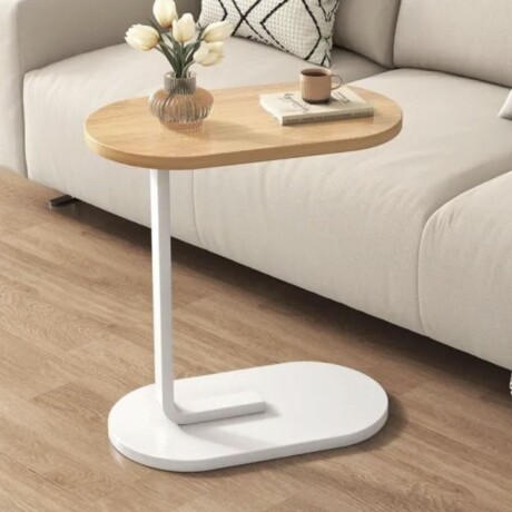Mesa de Arrime Auxiliar Madera y Metal - 45x28x60cm madera clara
