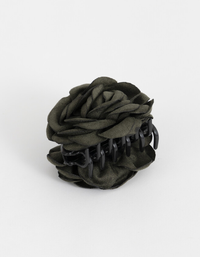 Broche Suede Broche Flor Suede - Verde Oscuro