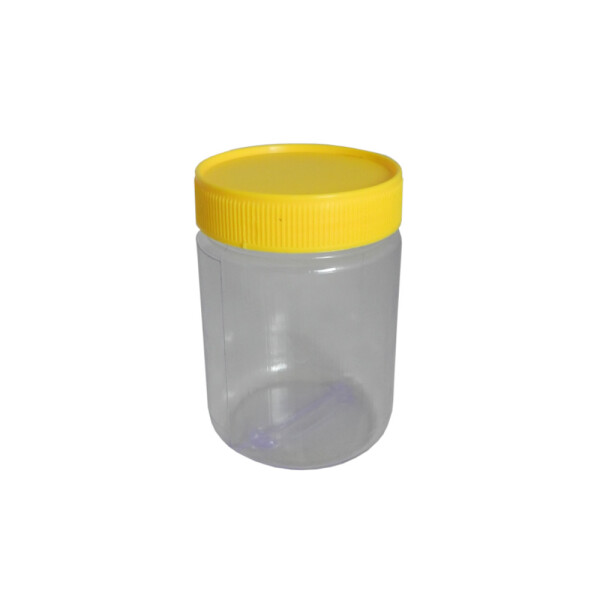 POTE CRISTAL PVC 500 CC CON TAPA ROSCA TRANSPARENTE