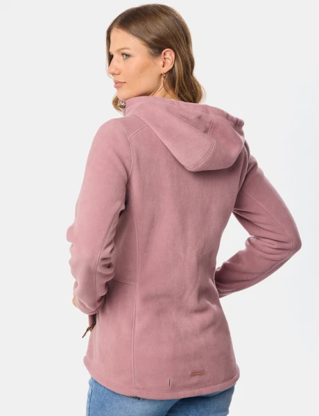 CAMPERA POLAR CON CAPUCHA Rosado