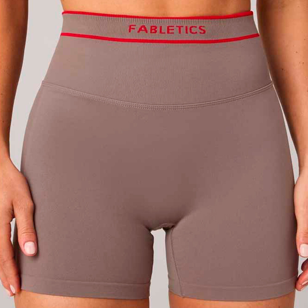 Short Seamless Scrunch Short 4 Mujer Desert Shadows/heated Red Fabl