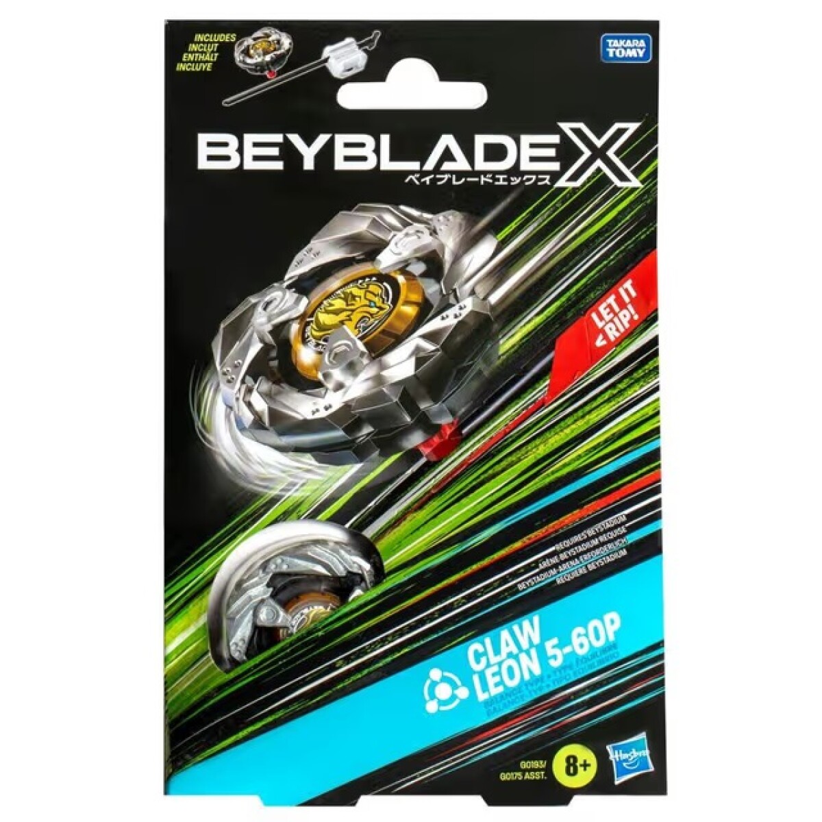 Beyblade X Claw Leon 5-60P Starter Pack Top y lanzador 