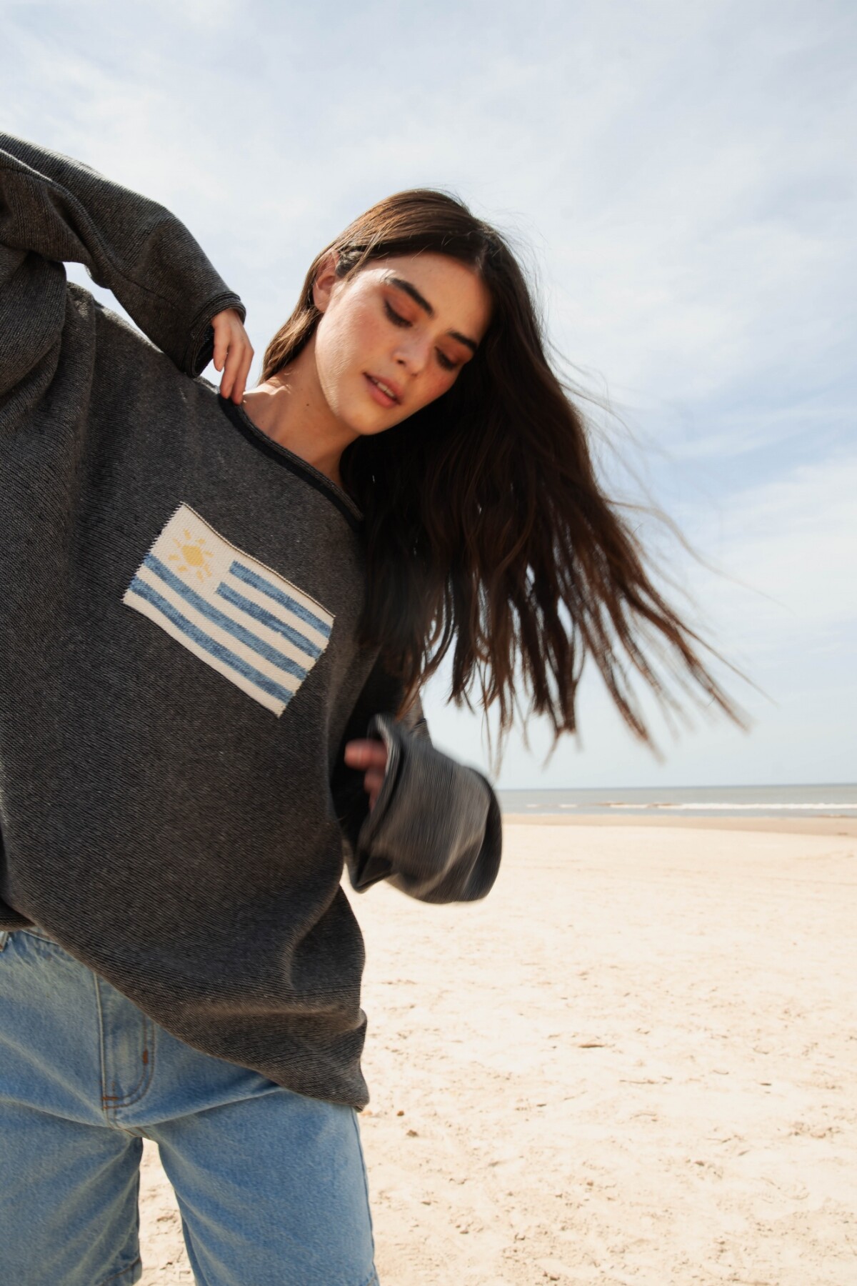 Sweater Flag Uruguay Azul