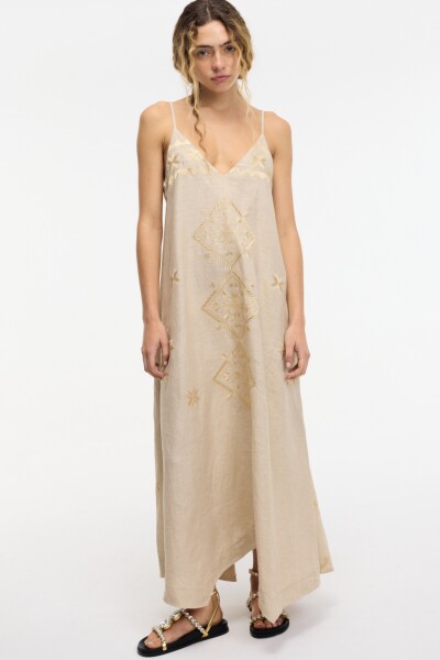 VESITDO BORDADO Beige