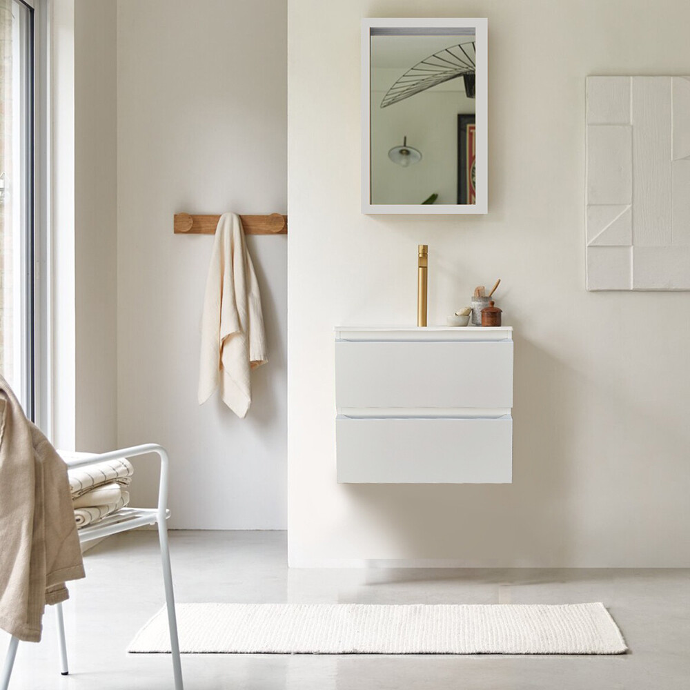 VANITY MDF BLANCO(B176B50)C/BACHA BLANCA Vanity Mdf Blanco(b176b50)c/bacha Blanca