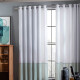 Barrote cortina de metal 2,5 m + 3 Soportes PLATEADO