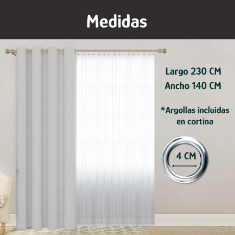 Cortina Blackout 140x230 Cm No Pasa Luz Living Dormitorio Gris Claro