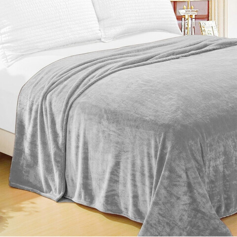 Frazada Flannel 2 Plazas Home Class 200 x 240 cm GRIS