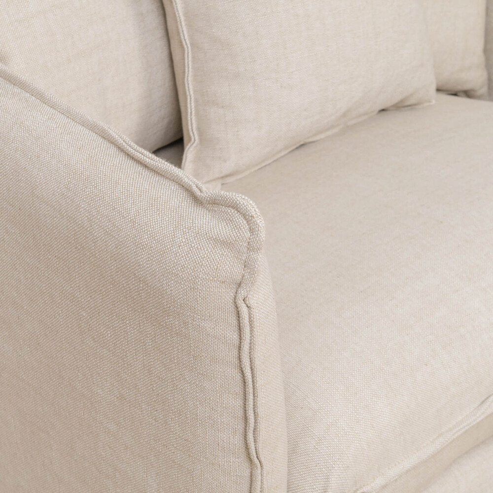 LOVESEAT FUNDA DESMONTABLE 1 CUERPO TELA-PREMIUM NATURAL-BEIGE BAHAMA NATURAL