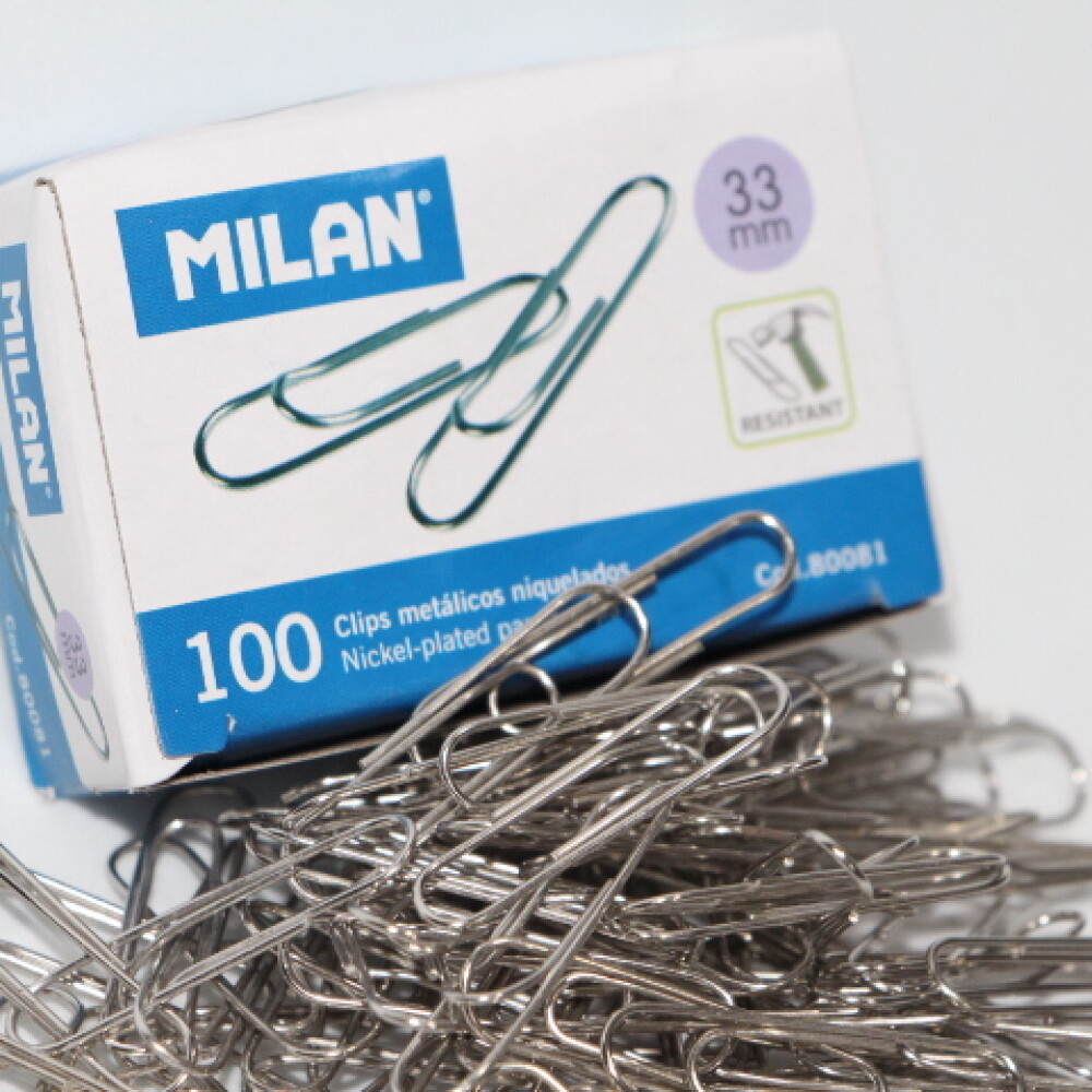 CLIP MILAN 33MM. X100 UNIDADES 80081 CLIP MILAN 33MM. X100 UNIDADES 80081