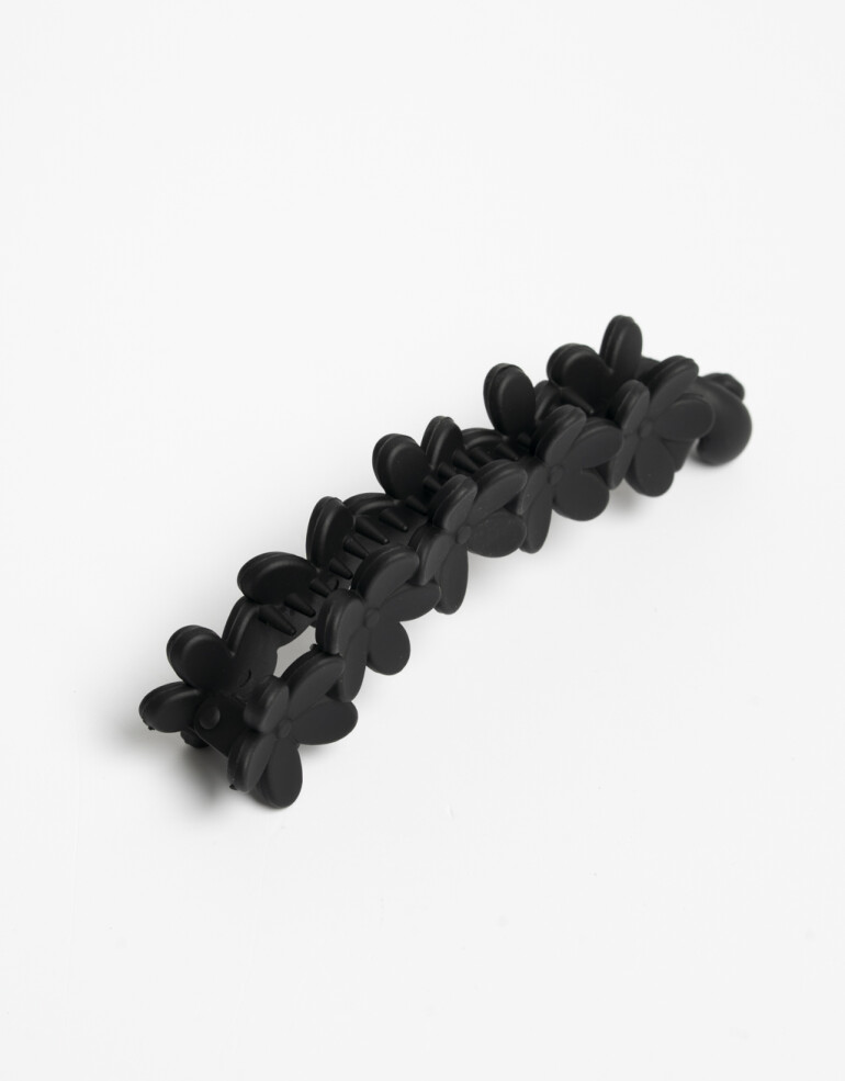 Bananas Acrilico Banana De Acrilico Rubber Con Flores. - Negro