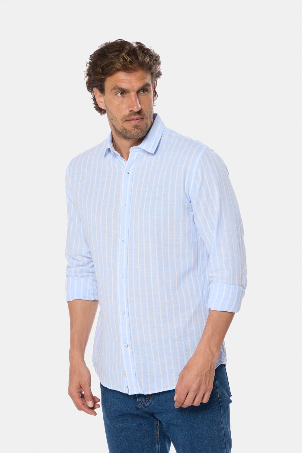 CAMISA DE LINO Azul