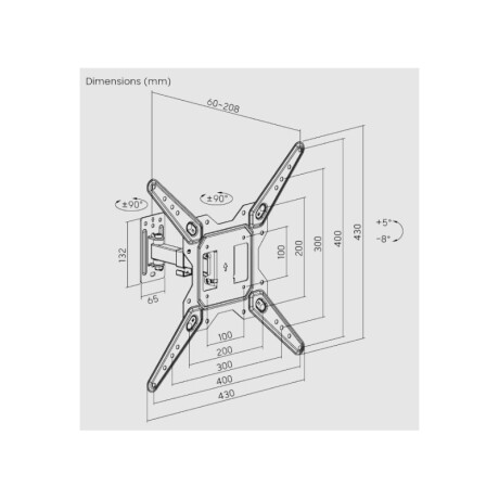 SOPORTE BRATECK PARA TV LED 23" A 55" BRAZO MOVIL SOPORTE BRATECK PARA TV LED 23" A 55" BRAZO MOVIL