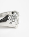 Anillos Medianos y Grandes Strass Anillo Corazón Strass - Plateado Rodio