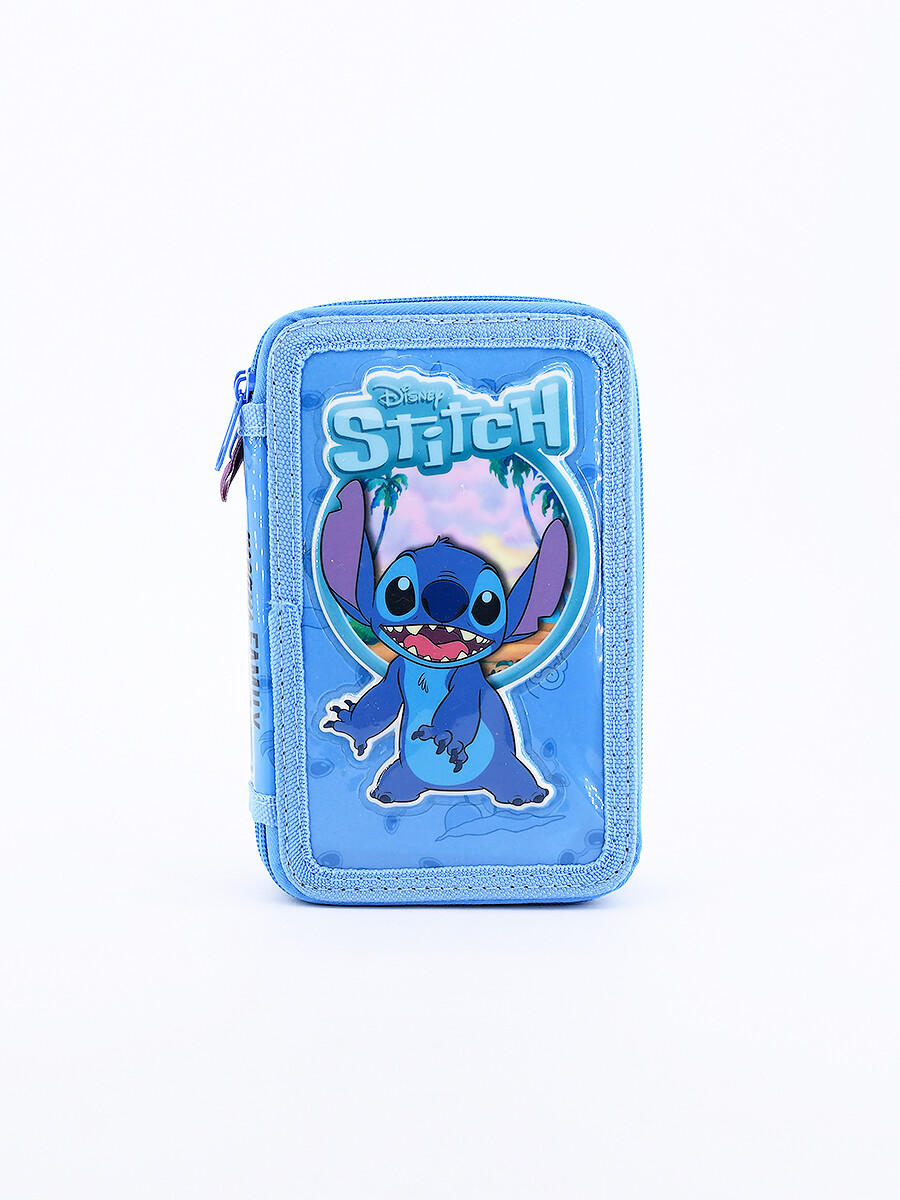 CARTUCHERA DOBLE STITCH - CELESTE 