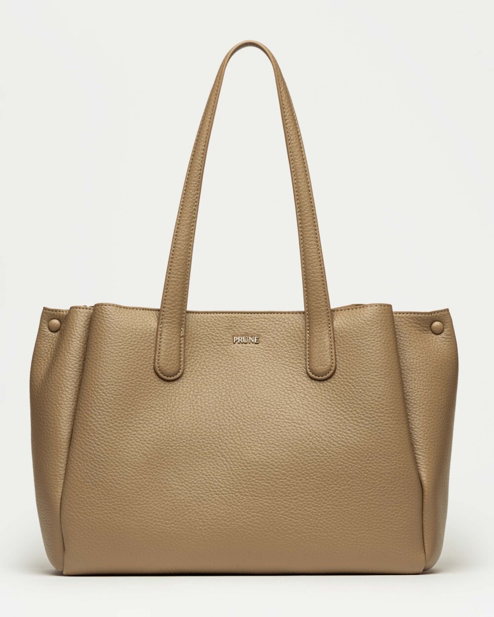 Shopper Erin en efecto cuero graneado Taupe