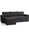 Sofá cama MARSLEV chaise longue gris osc Sofá cama MARSLEV chaise longue gris osc