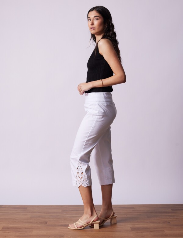 Capri Aplique Crochet BLANCO