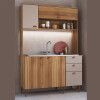 KIT COCINA COMPACTA 4 PUERTAS 3 CAJONES NOGAL/CINNAMON Kit Cocina Compacta 4 Puertas 3 Cajones Nogal/cinnamon