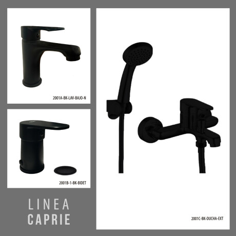 JUEGO DE GRIFERIA LAVATORIO BAJO DUCHA EXTERIOR Y DUCHA HIGIENICA 000