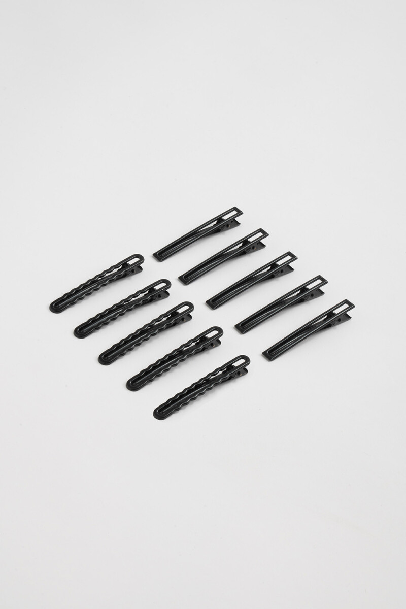 Pack x10 clips opacos - Negros 
