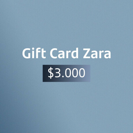 Gift Card Física Zara / Zara Home Valor $3000