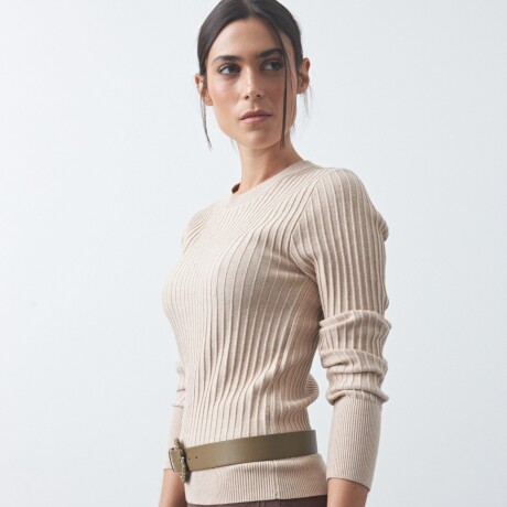 SWEATER LISE Beige Melange