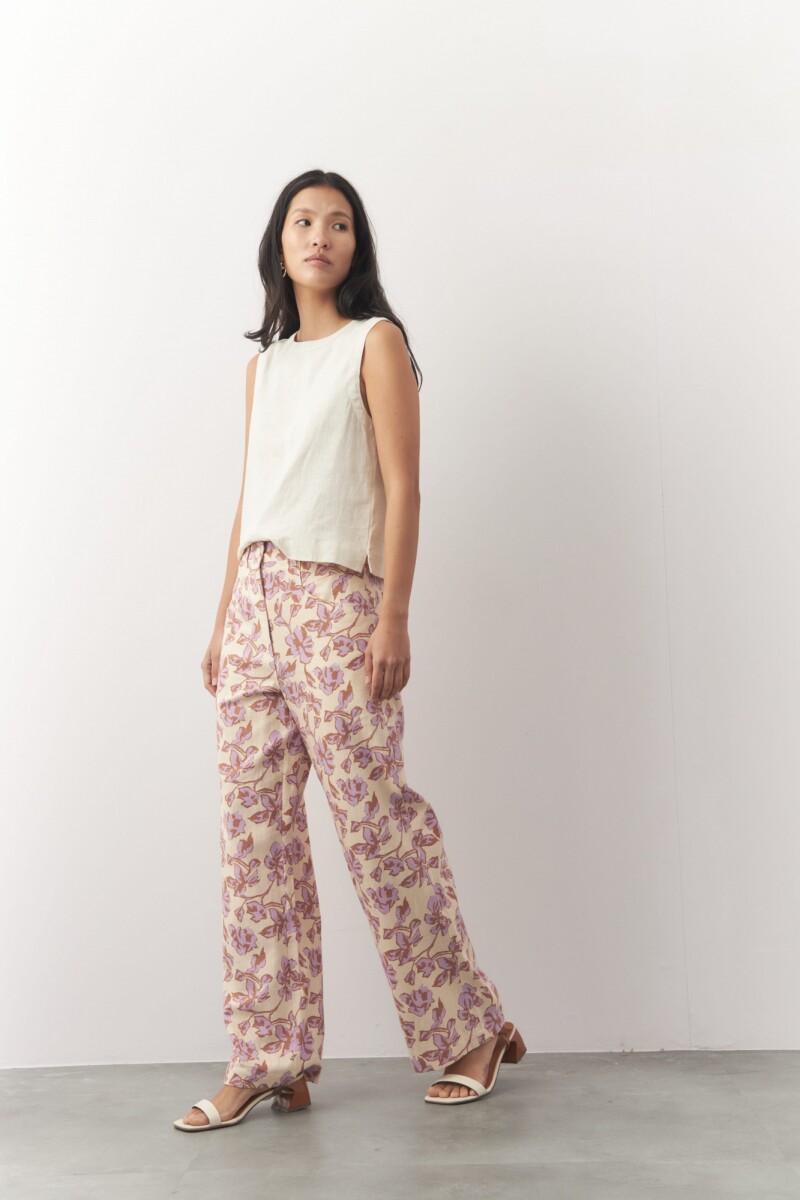 PANTALON JADEN PRINT Crudo