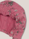 Capota Estampado De Flores Con Volante Rosa