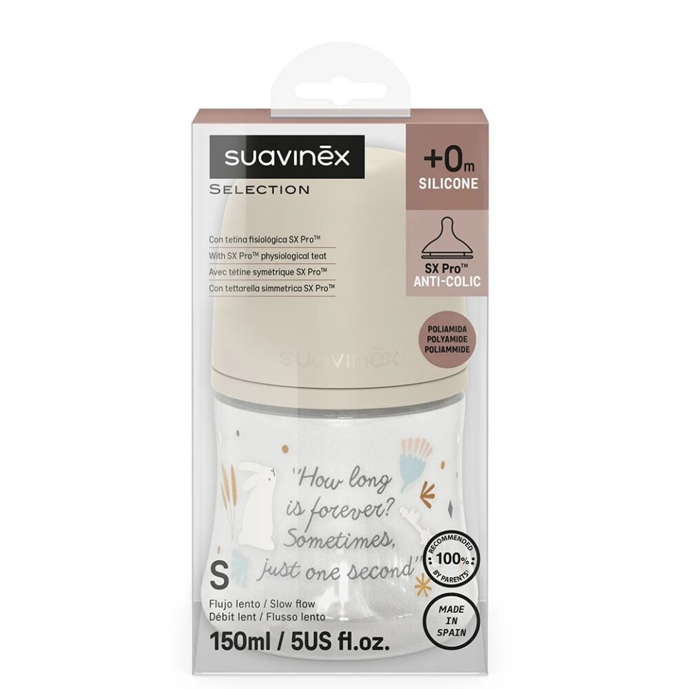 Biberón fisiológico 150ml Suavinex Beige Conejo