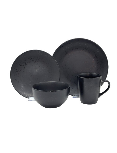 JUEGO VAJILLA 16PCS 25/20/14/355ML NEGRO MOTEADO JUEGO VAJILLA 16PCS 25/20/14/355ML NEGRO MOTEADO