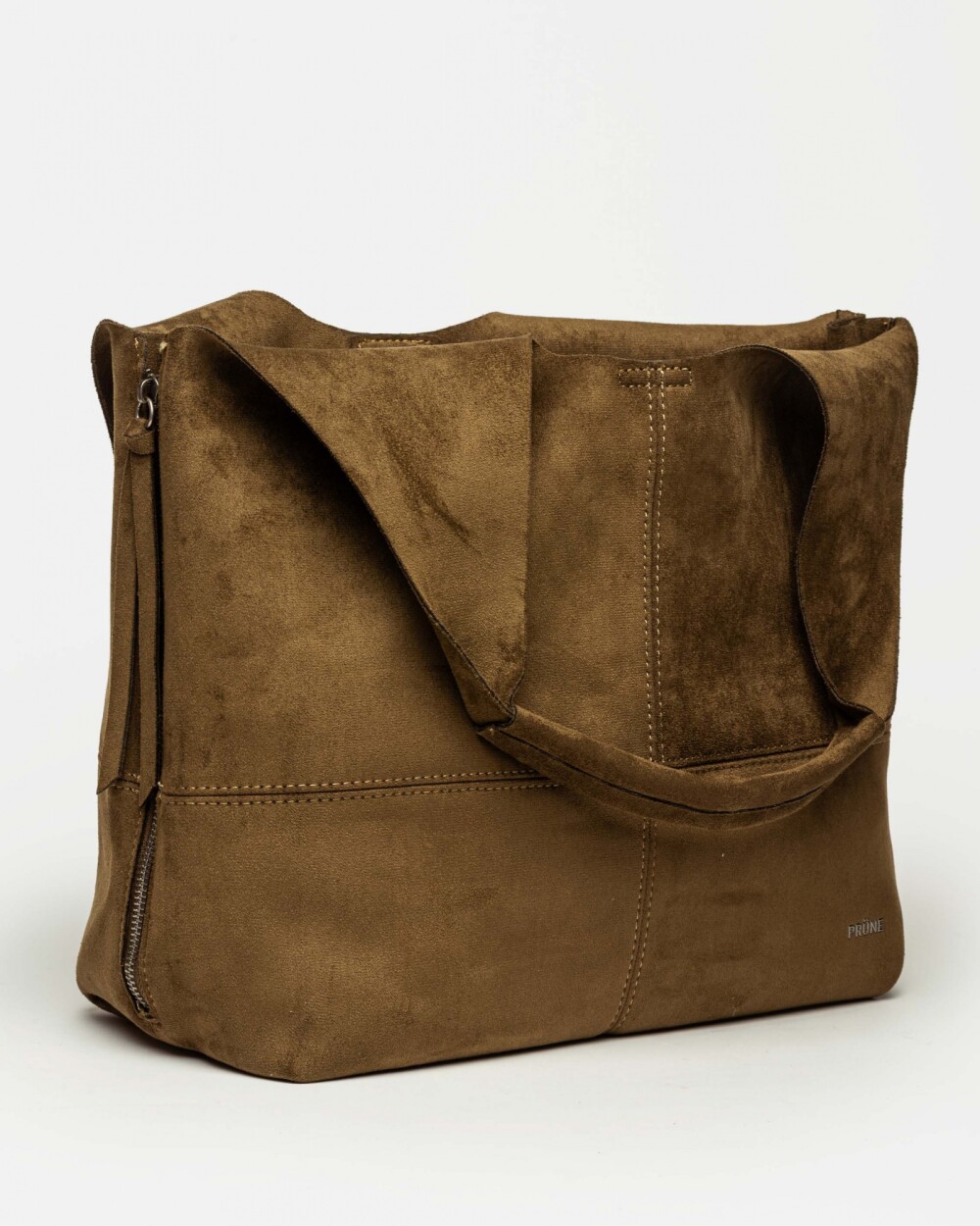 Shopper Amalfi en efecto gamuza Verde