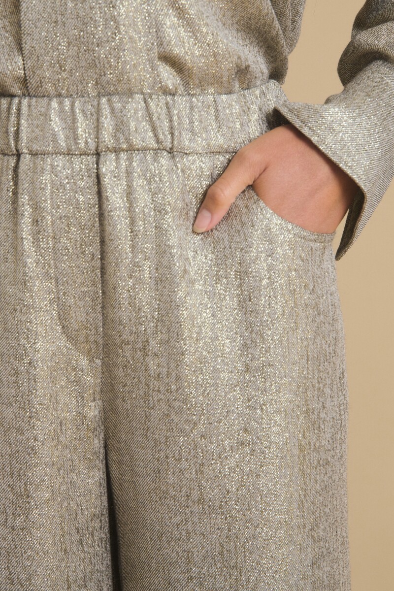 Pantalón relaxed Dorado
